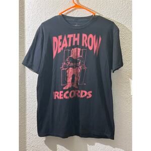 Death Row Records black tee Tshirt music Large classic